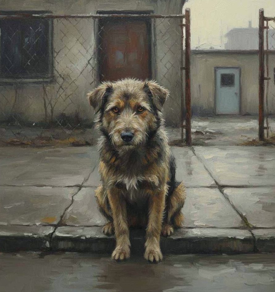 시집 『유기견이라는 슬픈 이름이여』 42번 「유기견은 기다림을 훈련받지 않았다」 수록 그림